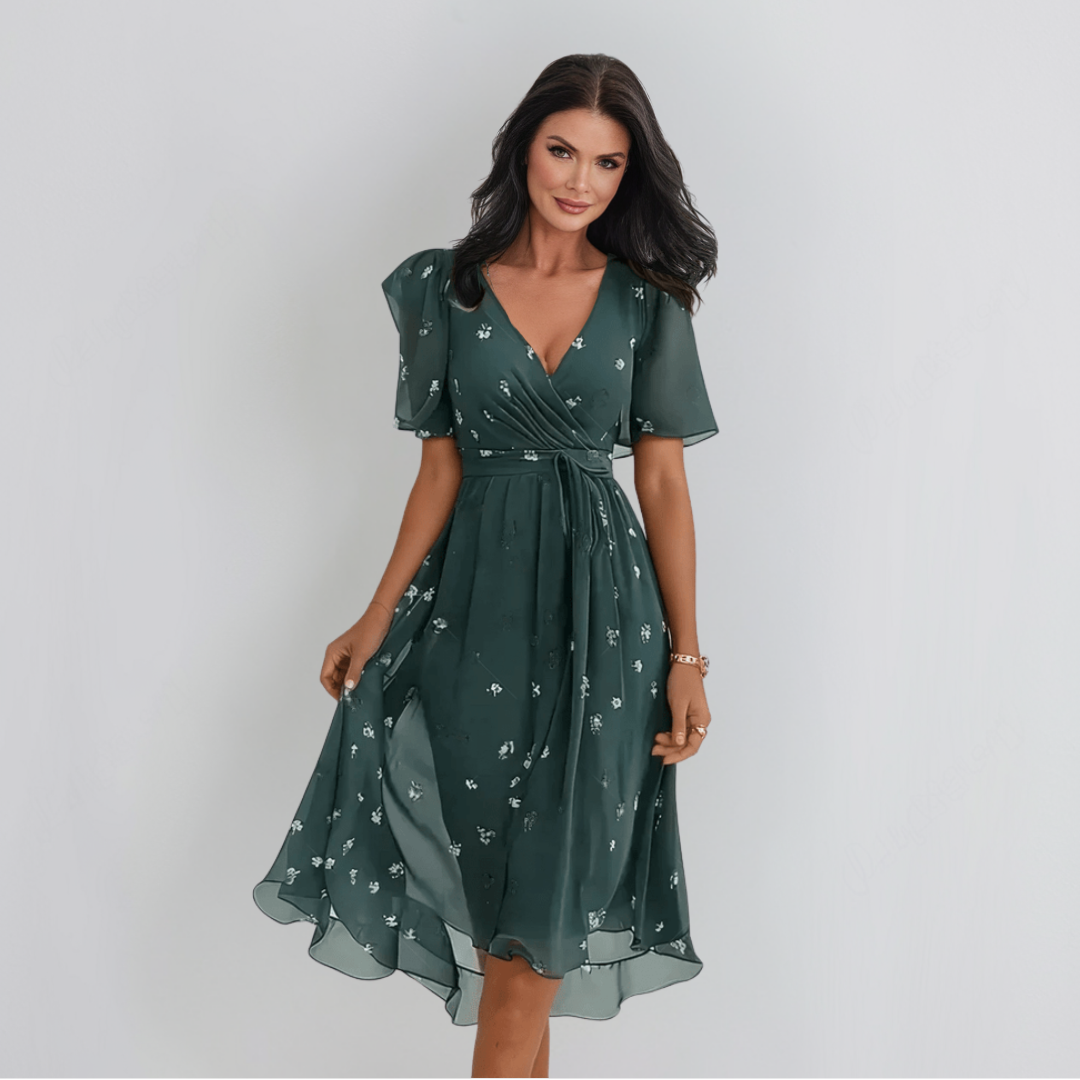Lenka | Elegantiška suknelė su V iškirpte