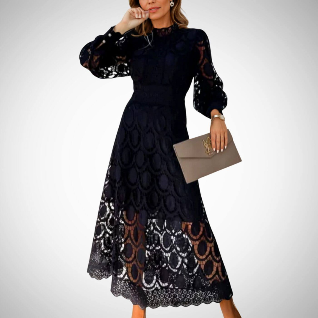 Veronika | Elegantiški nėriniuoti maxi suknelės
