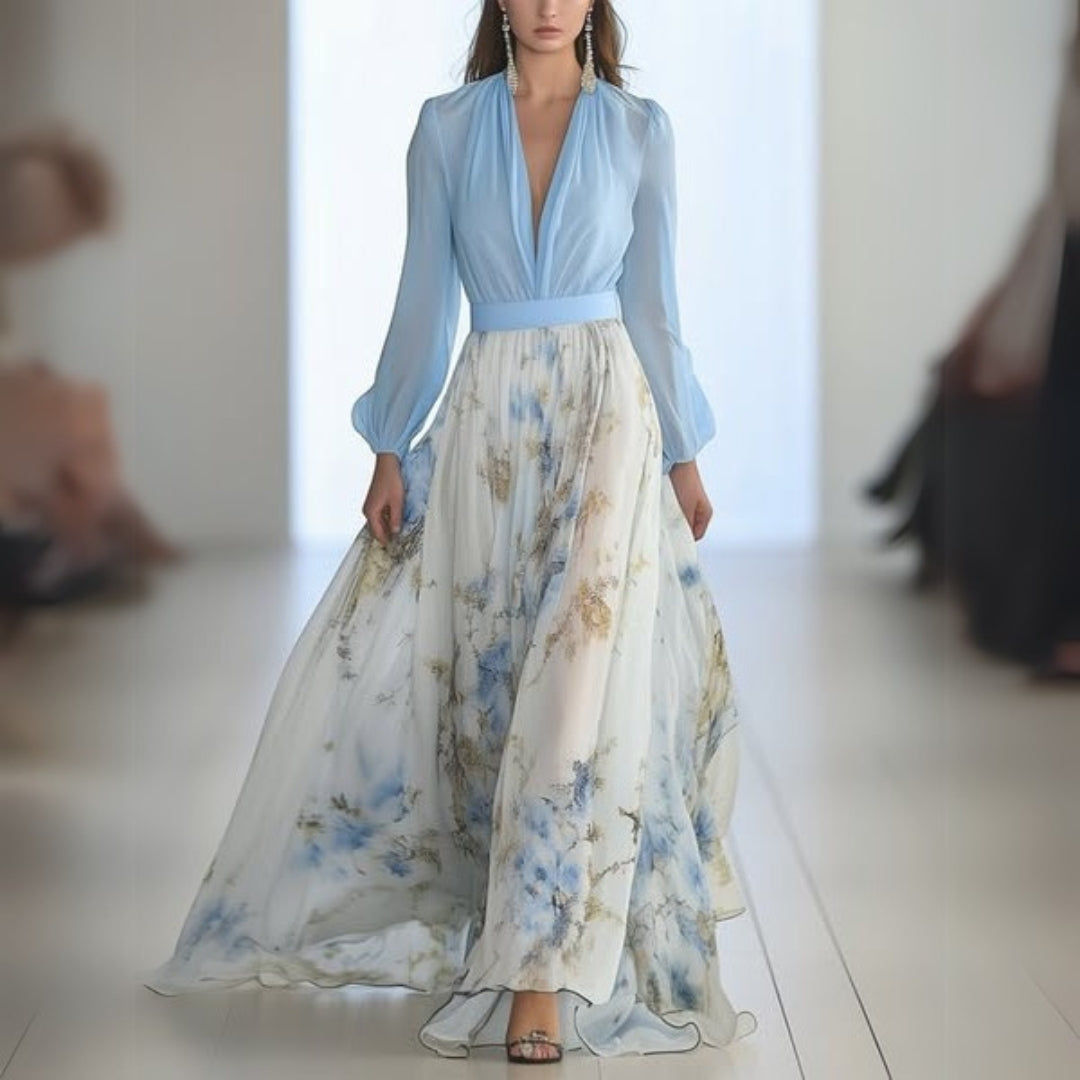 Dolores | Elegantiška Maxi Gėlėta Suknelė