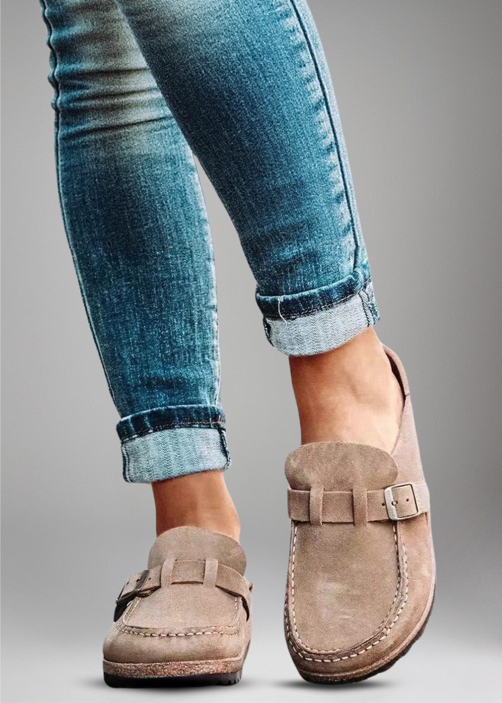 Eleanor™ | Suede mules (su sagtimi)