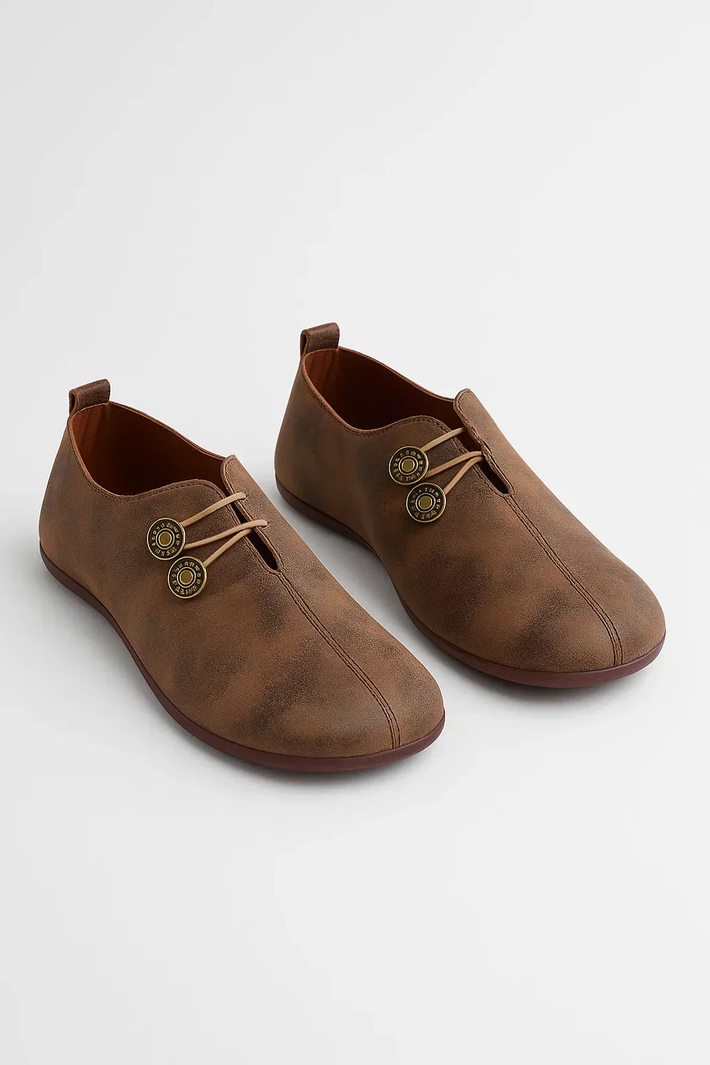 Fauna™ | Vintage mokasīnai su mygtukų detalėmis